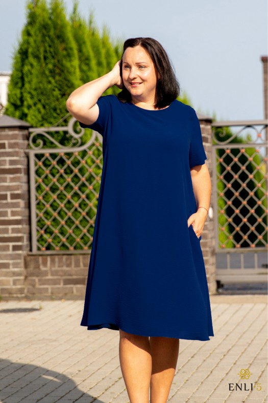 Tamsiai mėlynos spalvos suknelė ROMA